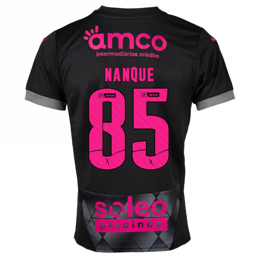 Homme Football Maillot Edgar Nanque #85 Noir Rose Tenues Extérieur 2024/25