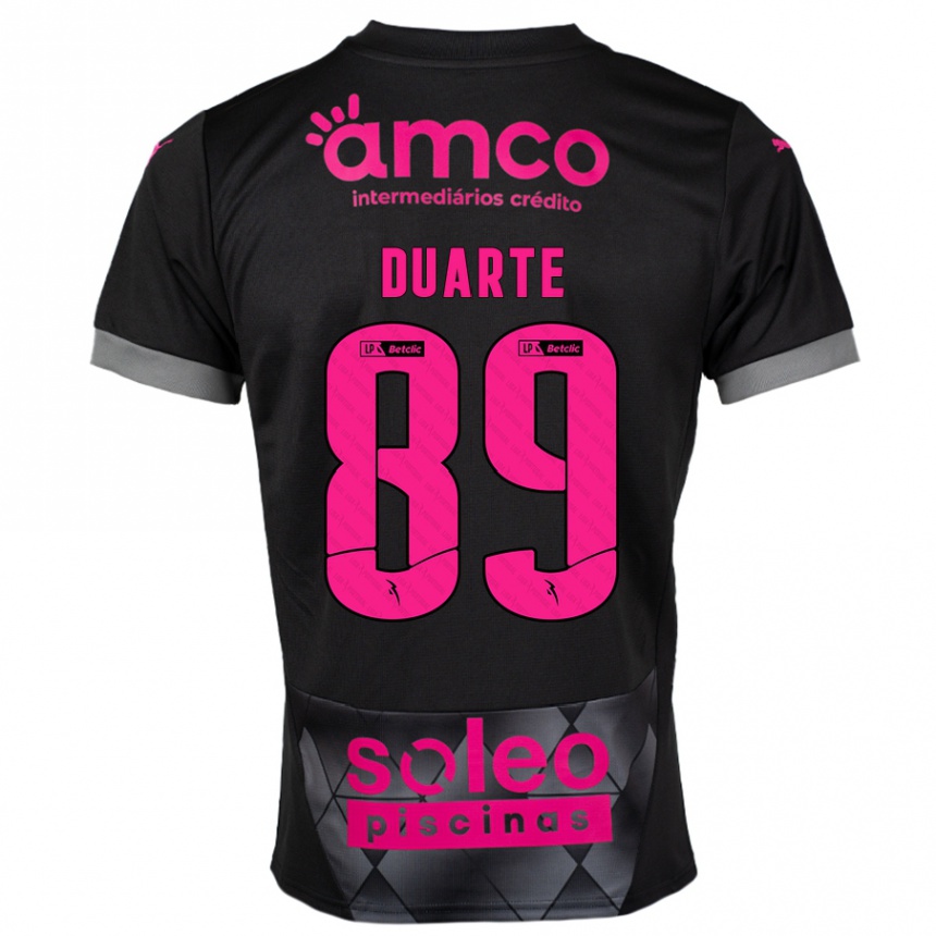 Homme Football Maillot Afonso Duarte #89 Noir Rose Tenues Extérieur 2024/25