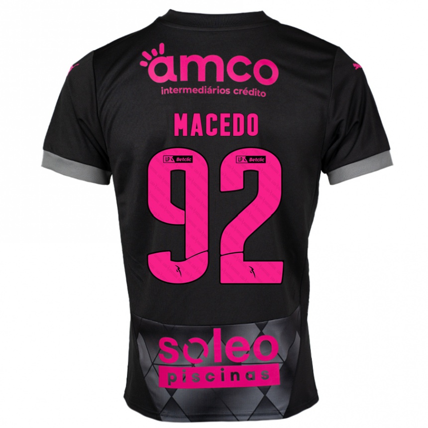 Homme Football Maillot Rodrigo Macedo #92 Noir Rose Tenues Extérieur 2024/25