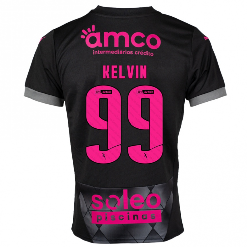 Homme Football Maillot Kauan Kelvin #99 Noir Rose Tenues Extérieur 2024/25