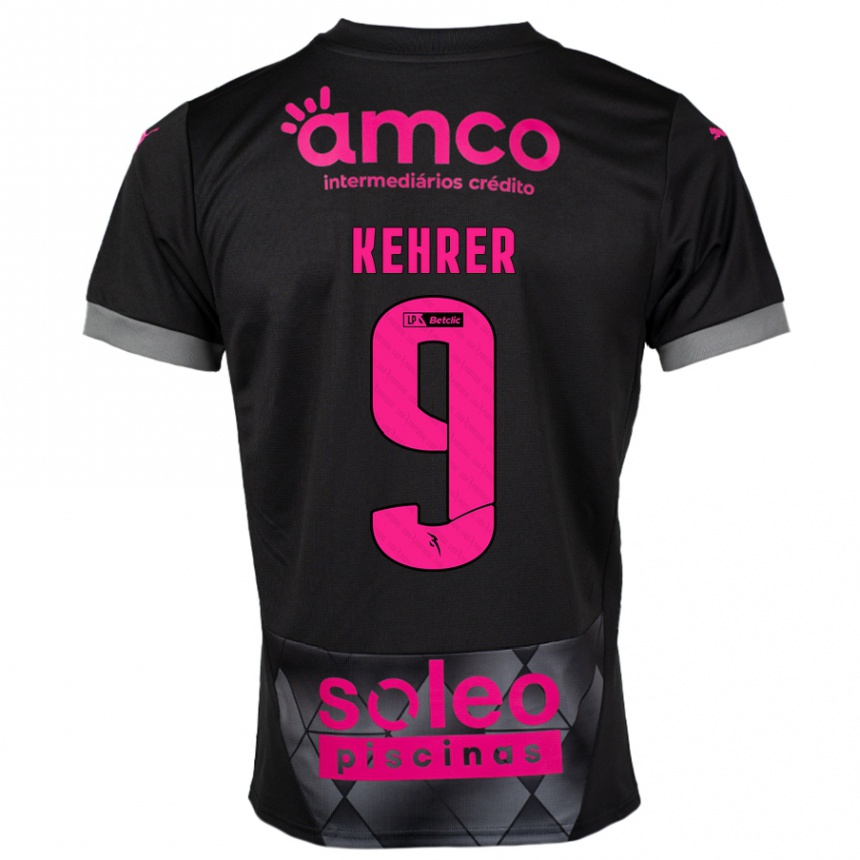 Homme Football Maillot Caroline Kehrer #9 Noir Rose Tenues Extérieur 2024/25