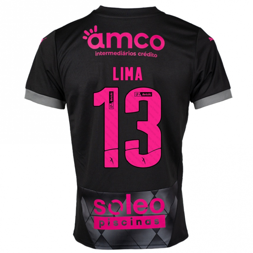 Homme Football Maillot Aline Lima #13 Noir Rose Tenues Extérieur 2024/25