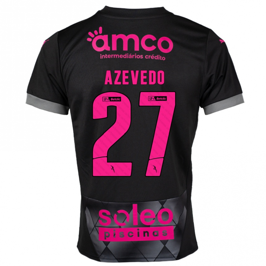 Homme Football Maillot Mariana Azevedo #27 Noir Rose Tenues Extérieur 2024/25