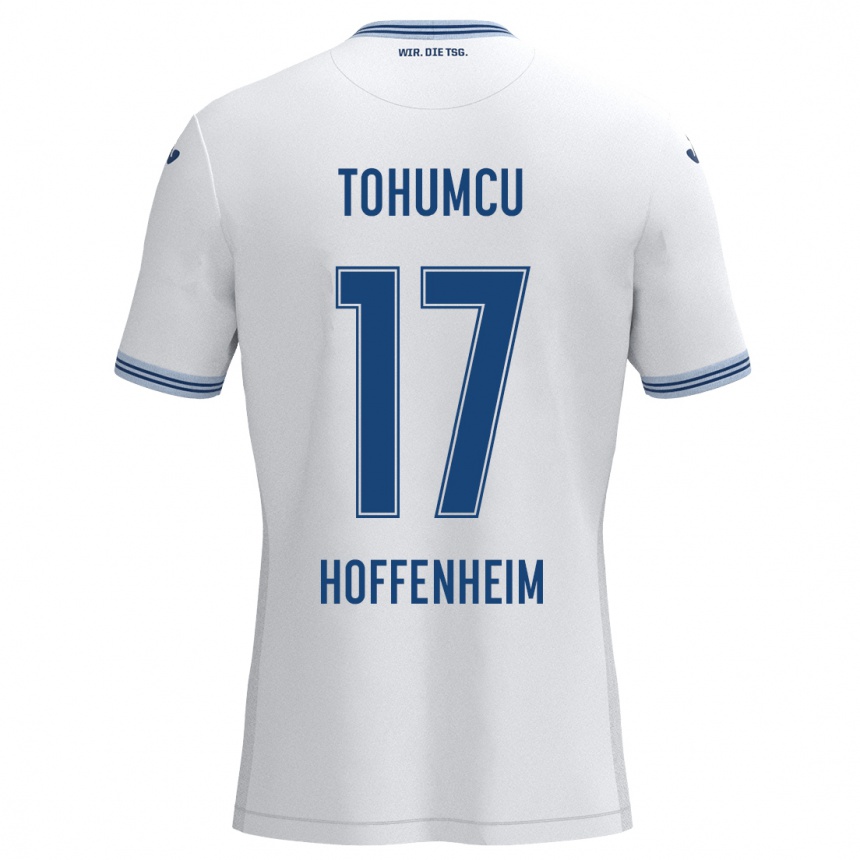 Homme Football Maillot Umut Tohumcu #17 Blanc Bleu Tenues Extérieur 2024/25