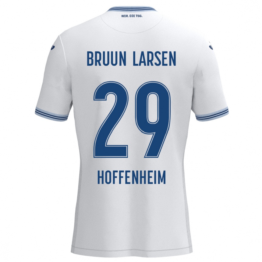 Homme Football Maillot Jacob Bruun Larsen #29 Blanc Bleu Tenues Extérieur 2024/25