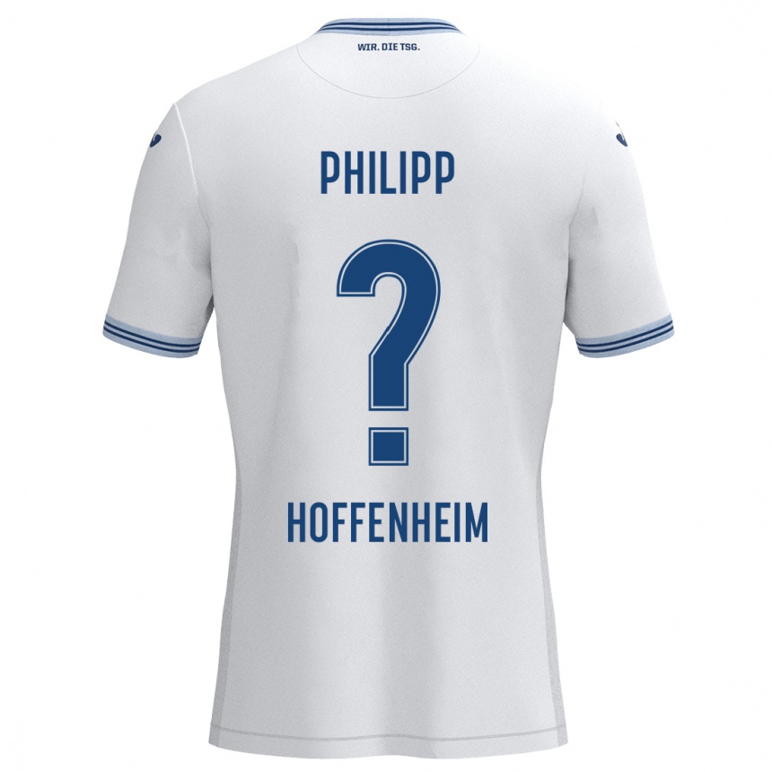 Homme Football Maillot Tim Philipp #0 Blanc Bleu Tenues Extérieur 2024/25