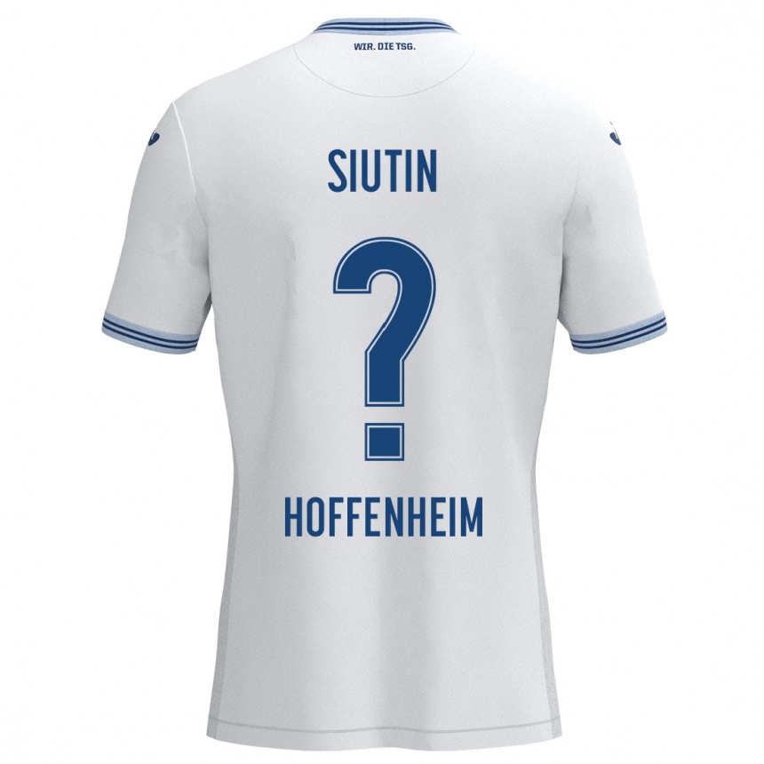 Homme Football Maillot Kirill Siutin #0 Blanc Bleu Tenues Extérieur 2024/25