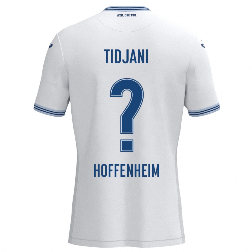 Homme Football Maillot Nouh Tidjani #0 Blanc Bleu Tenues Extérieur 2024/25