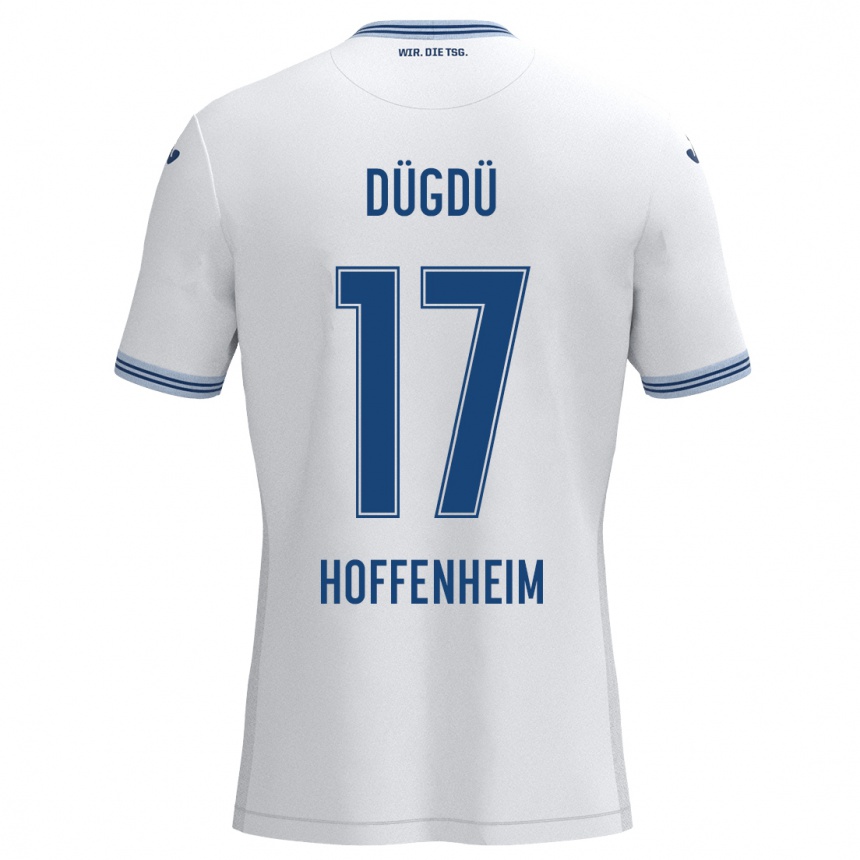 Homme Football Maillot Tamay Dügdü #17 Blanc Bleu Tenues Extérieur 2024/25