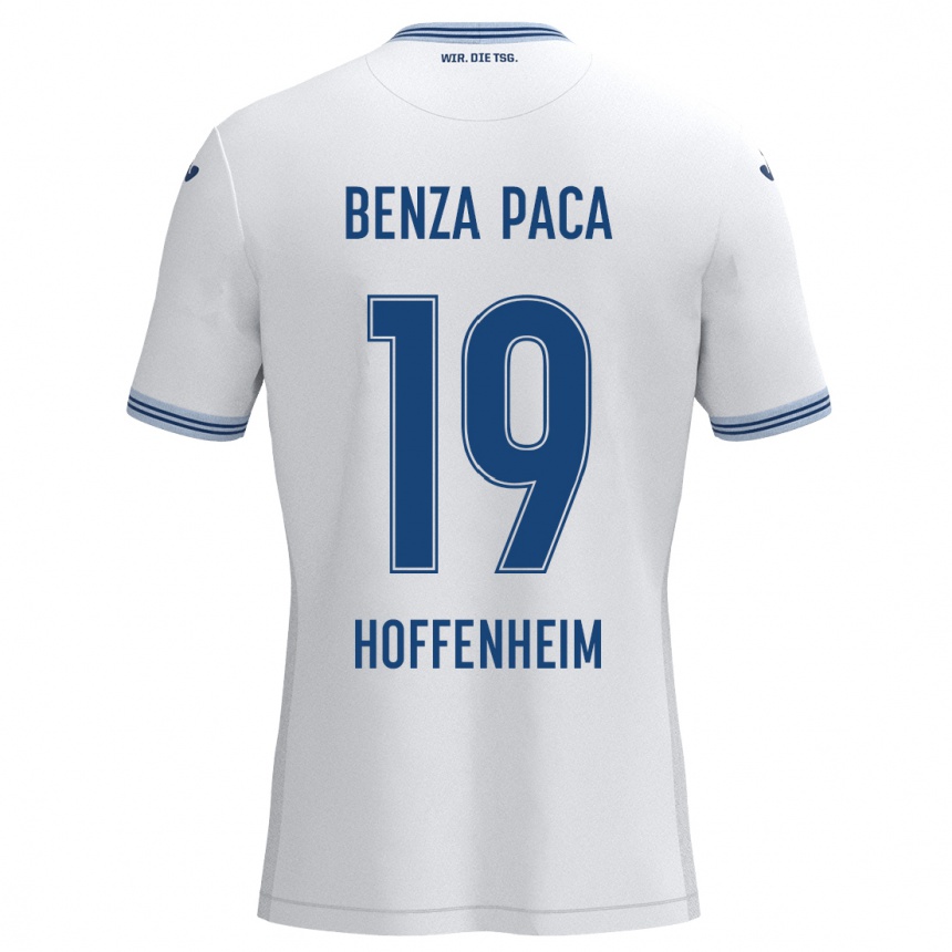 Homme Football Maillot Lynes Benza Paca #19 Blanc Bleu Tenues Extérieur 2024/25