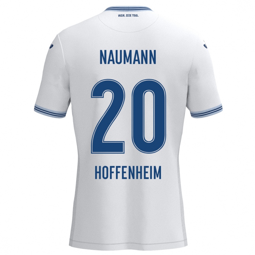 Homme Football Maillot Maxim Naumann #20 Blanc Bleu Tenues Extérieur 2024/25