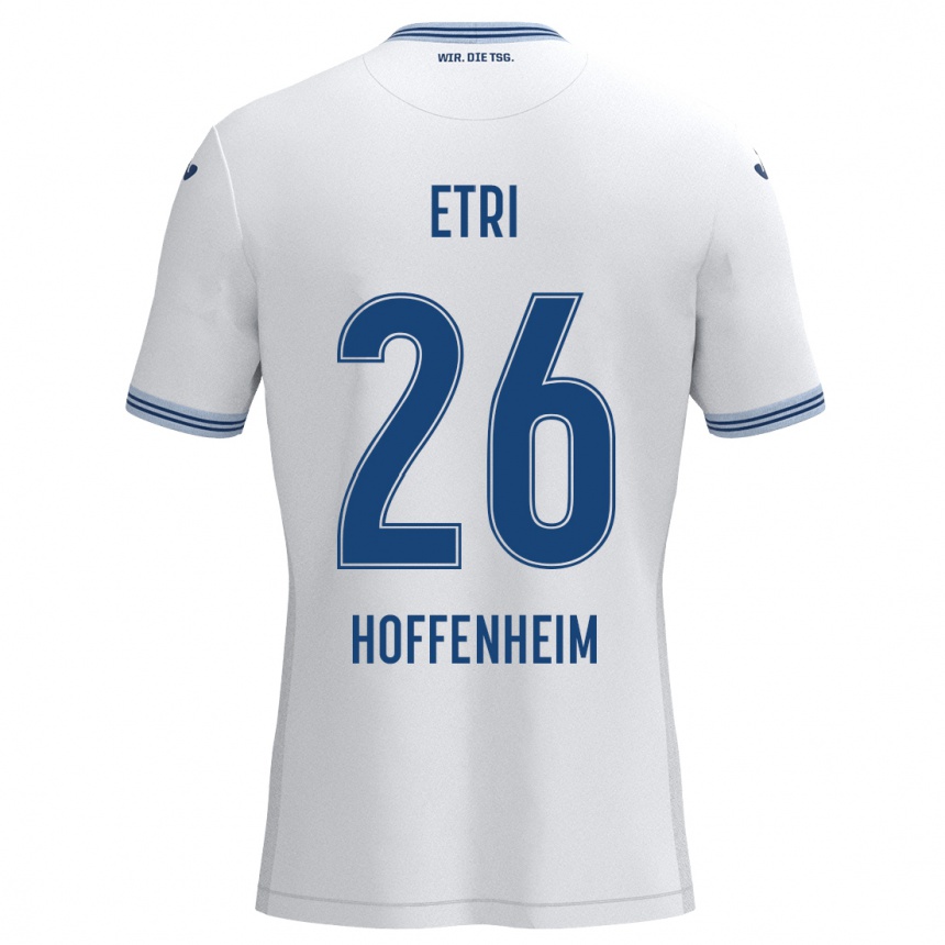 Homme Football Maillot Ahmed Etri #26 Blanc Bleu Tenues Extérieur 2024/25