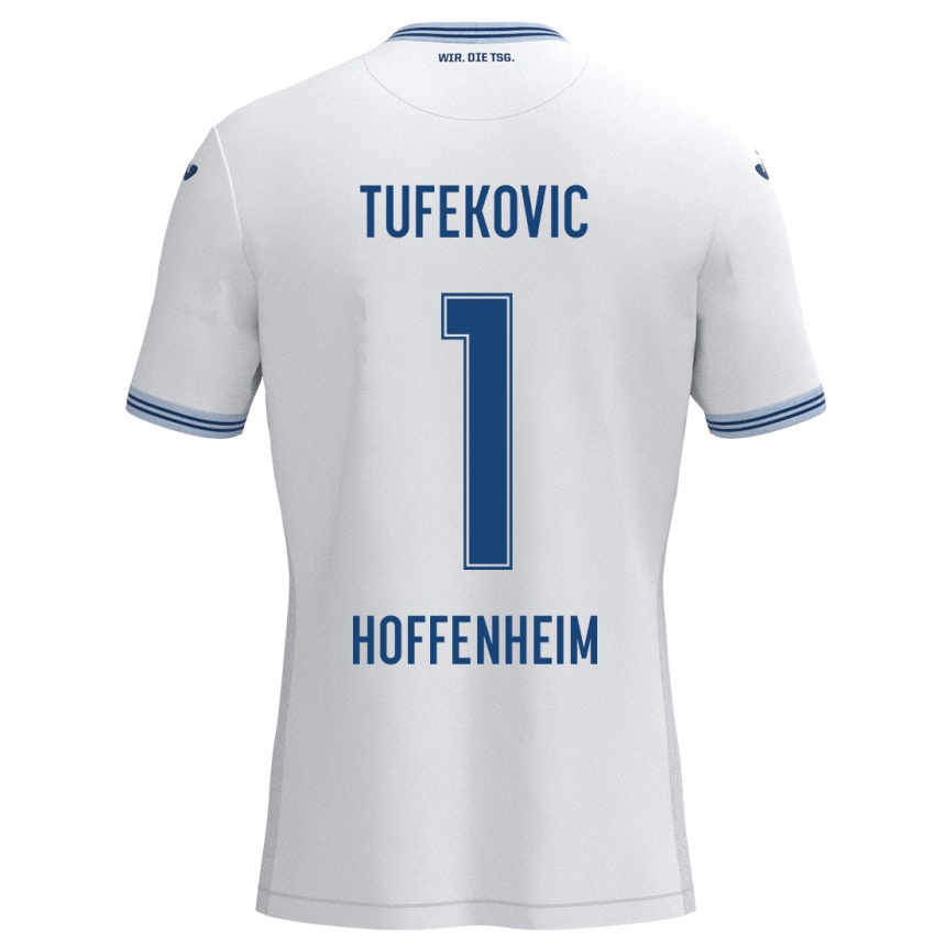 Homme Football Maillot Martina Tufekovic #1 Blanc Bleu Tenues Extérieur 2024/25