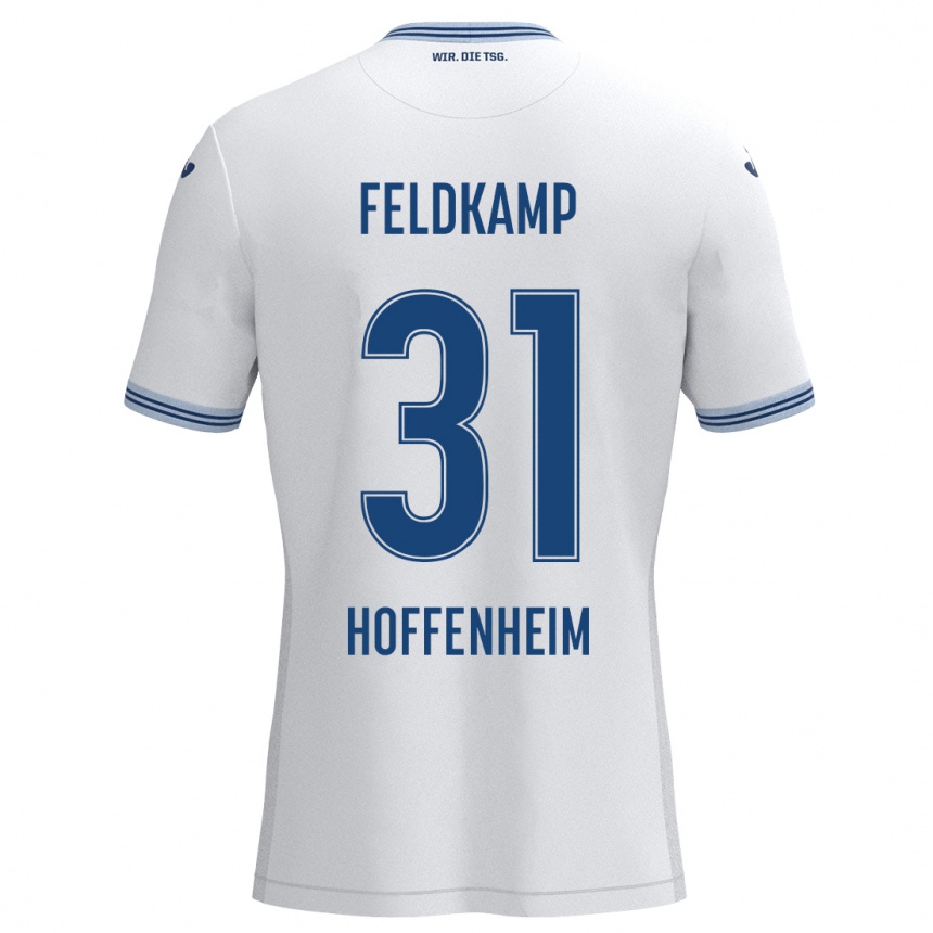 Homme Football Maillot Jana Feldkamp #31 Blanc Bleu Tenues Extérieur 2024/25