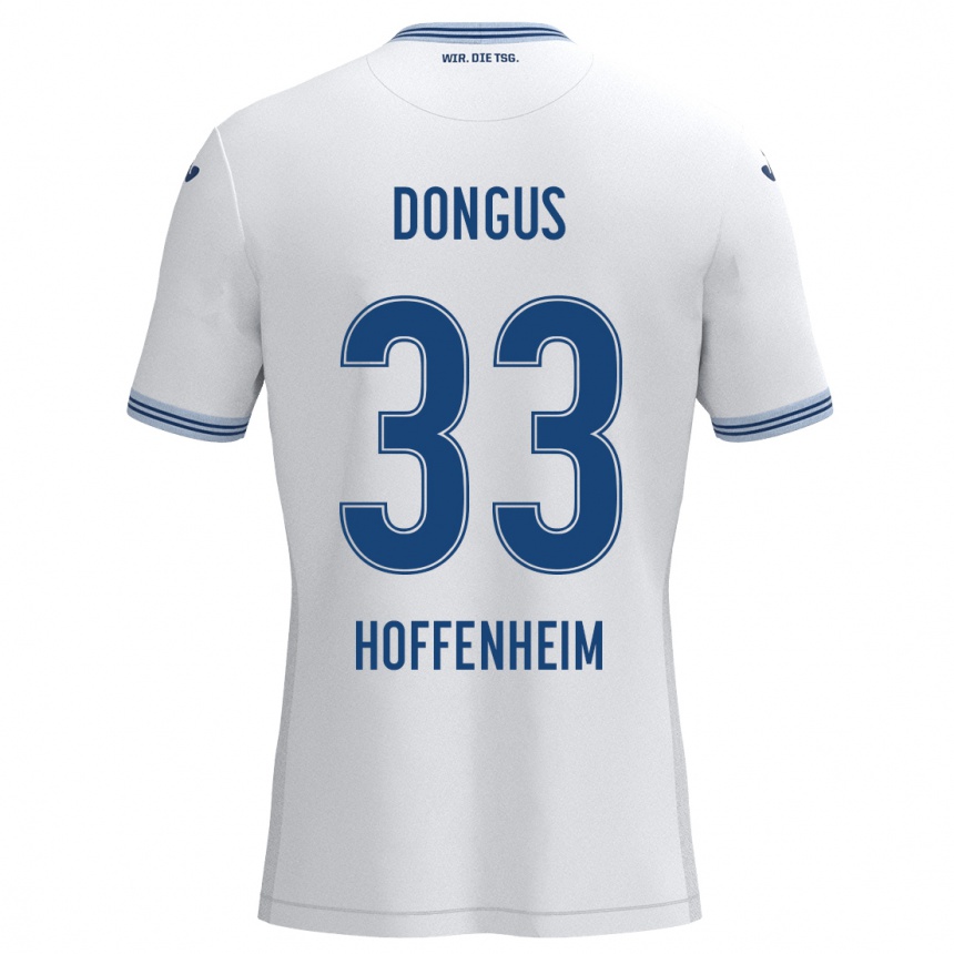 Homme Football Maillot Fabienne Dongus #33 Blanc Bleu Tenues Extérieur 2024/25