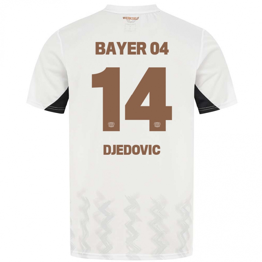 Homme Football Maillot Melis Djedovic #14 Blanc Noir Tenues Extérieur 2024/25