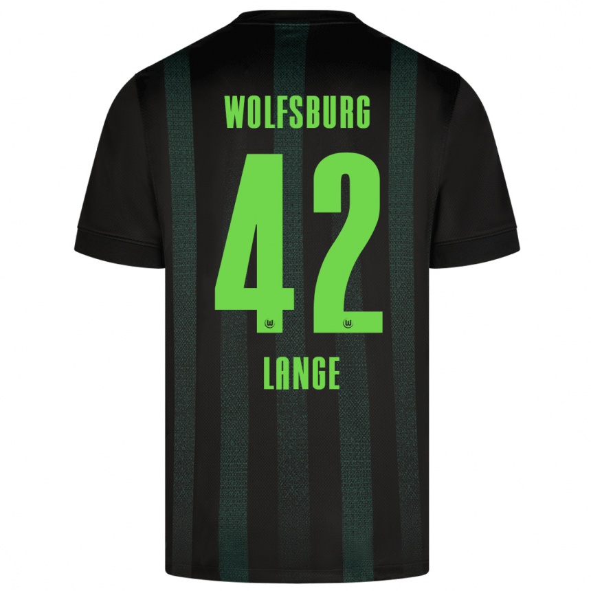 Homme Football Maillot Felix Lange #42 Vert Foncé Tenues Extérieur 2024/25