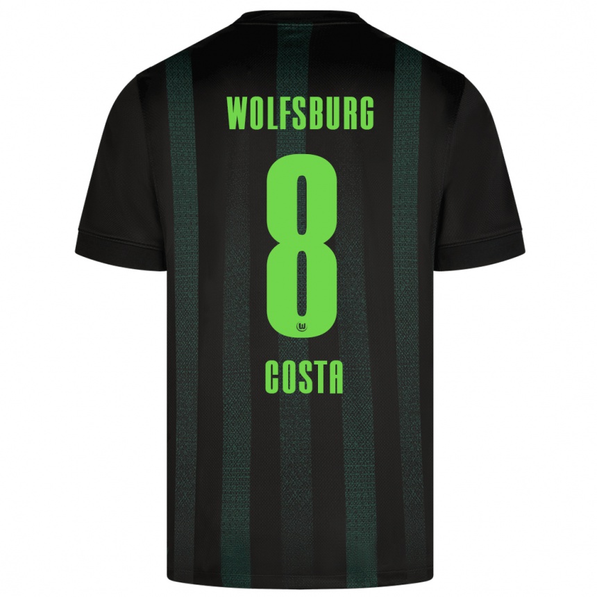 Homme Football Maillot Jesse Costa #8 Vert Foncé Tenues Extérieur 2024/25