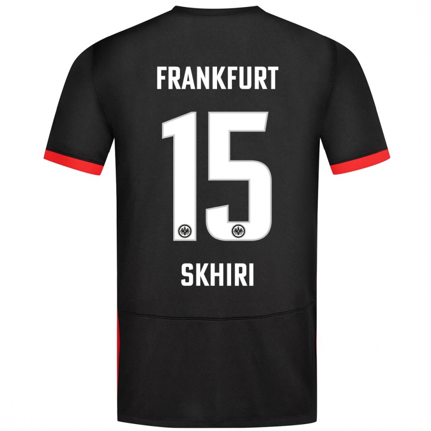 Homme Football Maillot Ellyes Skhiri #15 Noir Tenues Extérieur 2024/25