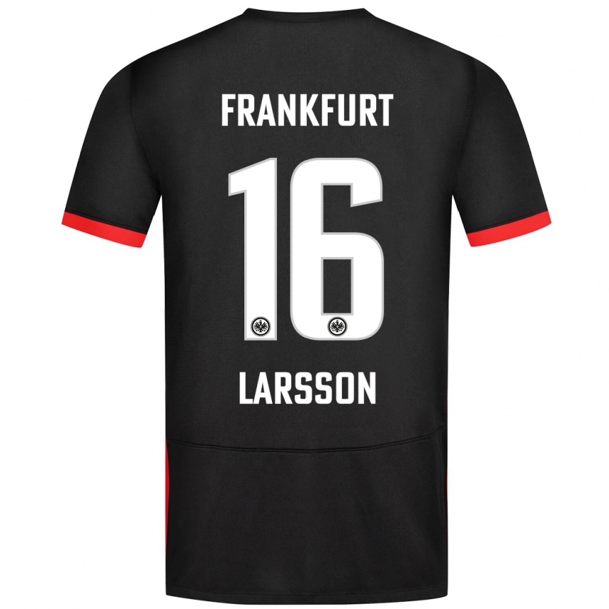 Homme Football Maillot Hugo Larsson #16 Noir Tenues Extérieur 2024/25