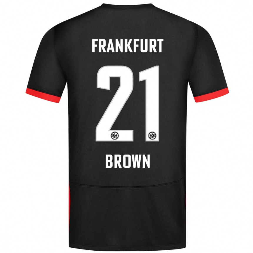 Homme Football Maillot Nathaniel Brown #21 Noir Tenues Extérieur 2024/25