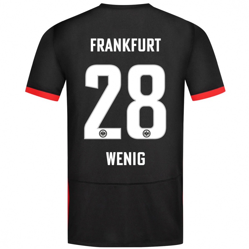 Homme Football Maillot Marcel Wenig #28 Noir Tenues Extérieur 2024/25