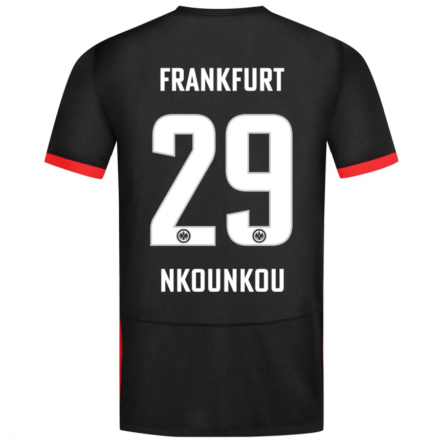 Homme Football Maillot Niels Nkounkou #29 Noir Tenues Extérieur 2024/25