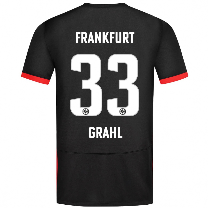 Homme Football Maillot Jens Grahl #33 Noir Tenues Extérieur 2024/25