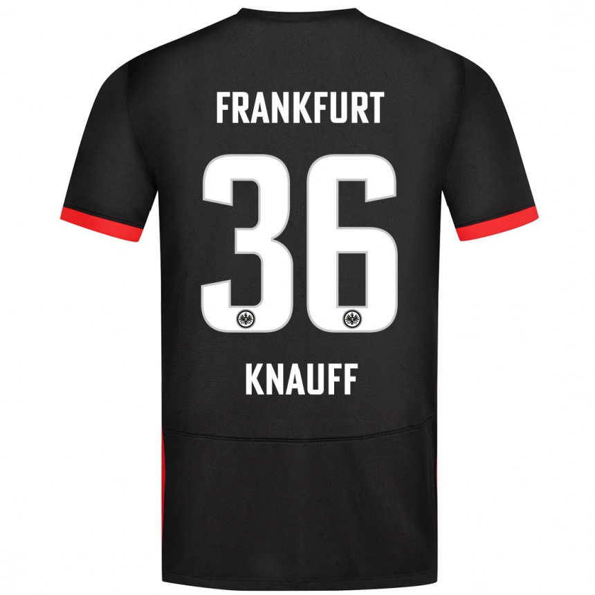 Homme Football Maillot Ansgar Knauff #36 Noir Tenues Extérieur 2024/25