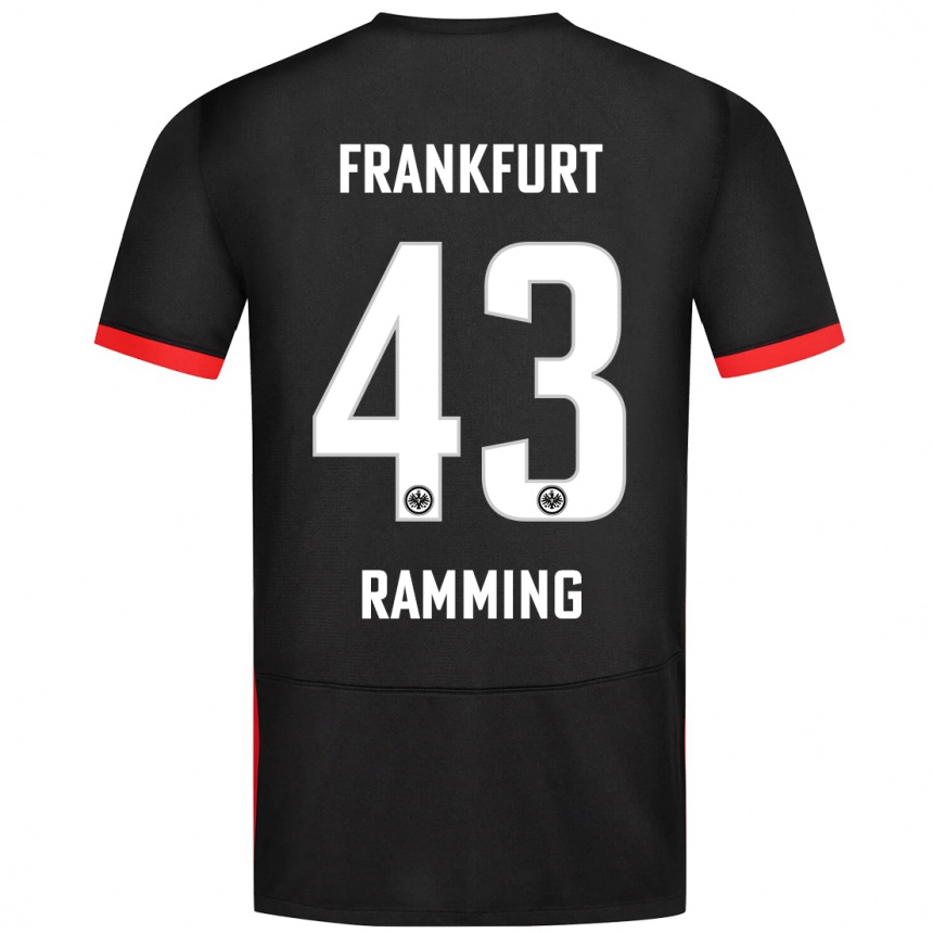 Homme Football Maillot Nils Ramming #43 Noir Tenues Extérieur 2024/25