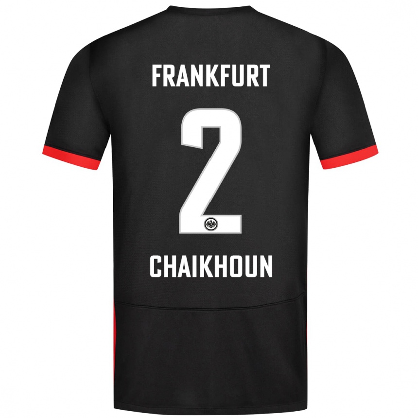 Homme Football Maillot Ayoub Chaikhoun #2 Noir Tenues Extérieur 2024/25