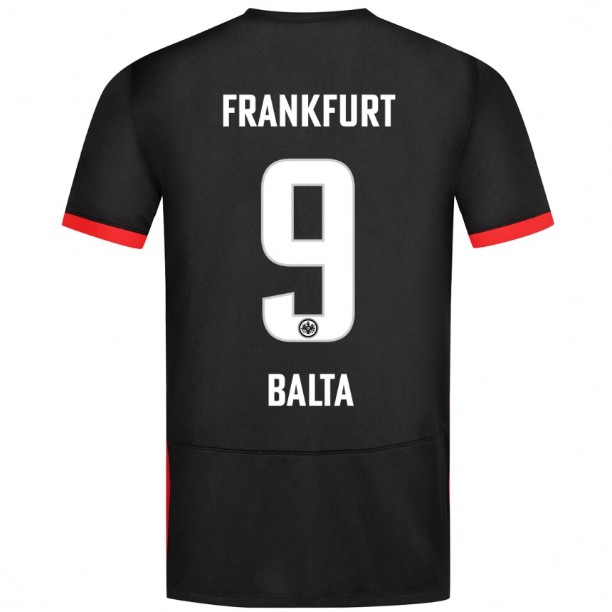 Homme Football Maillot Sahin Balta #9 Noir Tenues Extérieur 2024/25