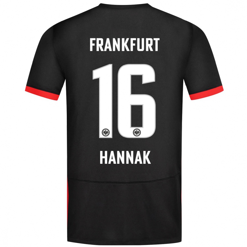 Homme Football Maillot Tim Hannak #16 Noir Tenues Extérieur 2024/25