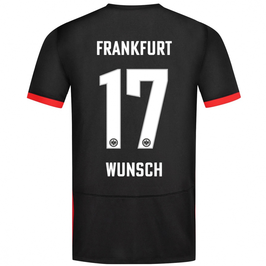 Homme Football Maillot Paul Wünsch #17 Noir Tenues Extérieur 2024/25