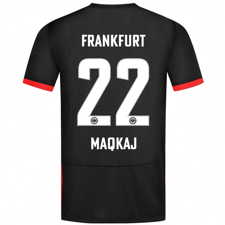 Homme Football Maillot Dritan Maqkaj #22 Noir Tenues Extérieur 2024/25