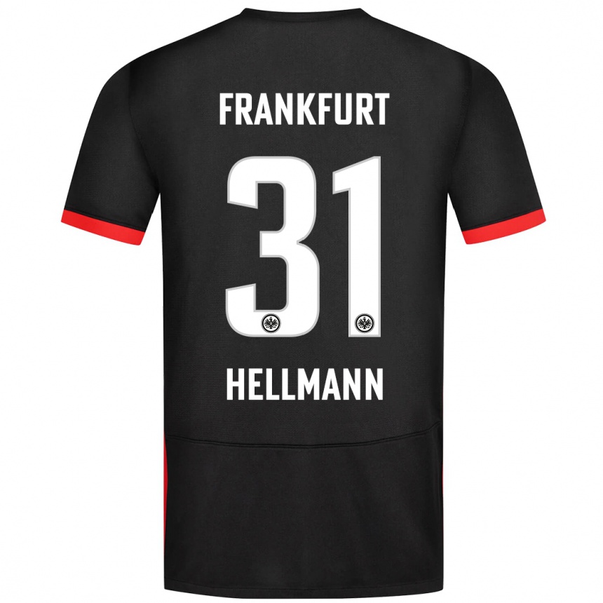 Homme Football Maillot Melvin Hellmann #31 Noir Tenues Extérieur 2024/25