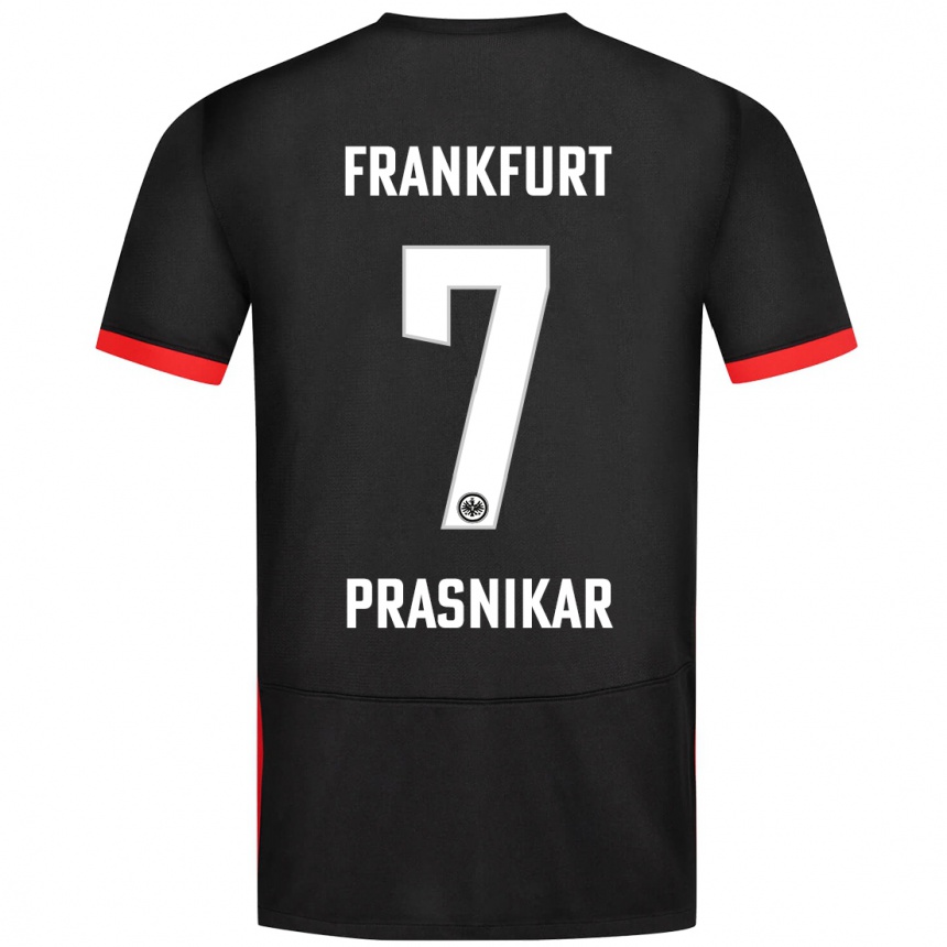 Homme Football Maillot Lara Prašnikar #7 Noir Tenues Extérieur 2024/25