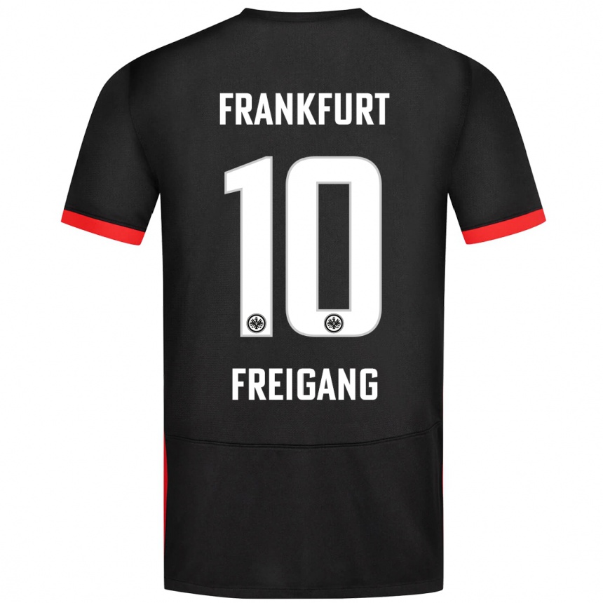 Homme Football Maillot Laura Freigang #10 Noir Tenues Extérieur 2024/25