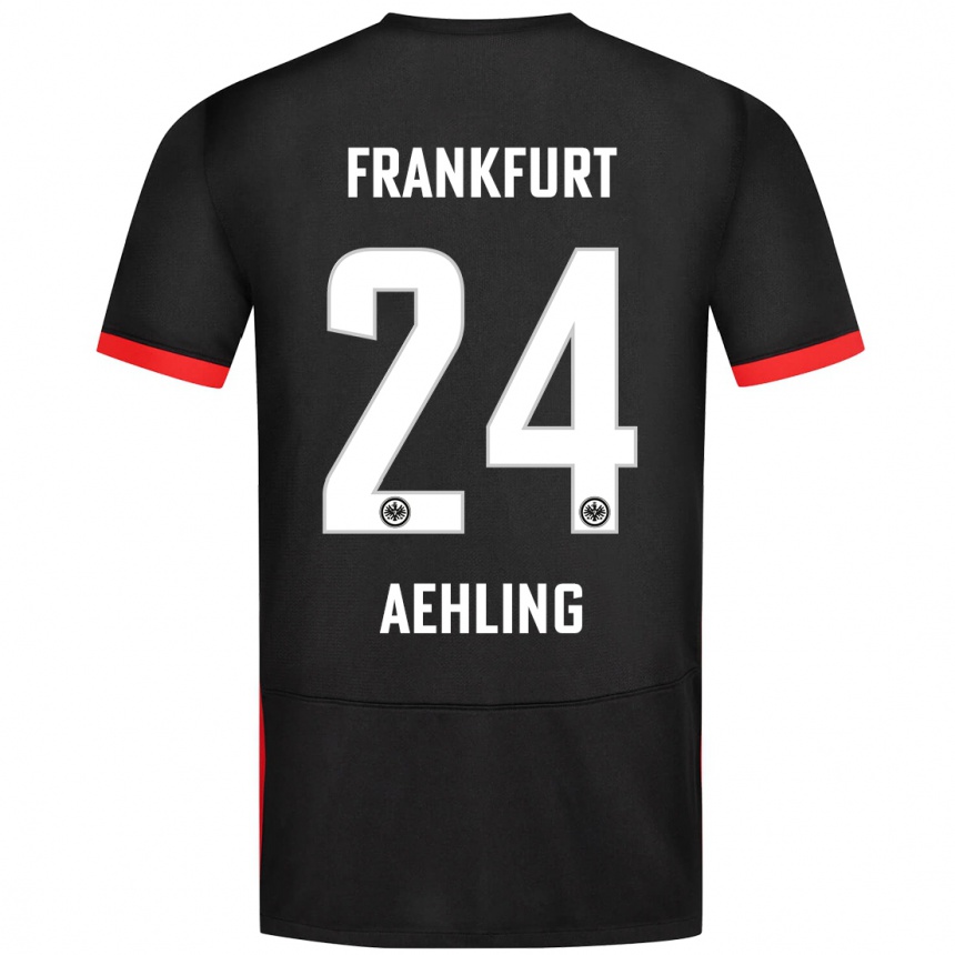 Homme Football Maillot Anna Aehling #24 Noir Tenues Extérieur 2024/25