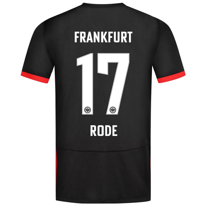 Homme Football Maillot Sebastian Rode #17 Noir Tenues Extérieur 2024/25