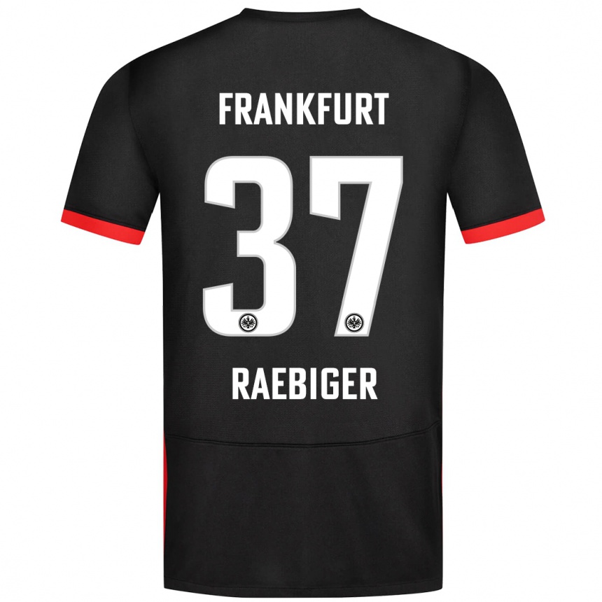 Homme Football Maillot Sidney Raebiger #37 Noir Tenues Extérieur 2024/25