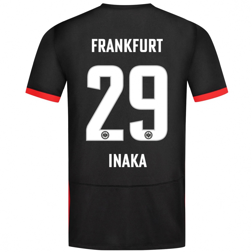 Homme Football Maillot Arthur Inaka #29 Noir Tenues Extérieur 2024/25