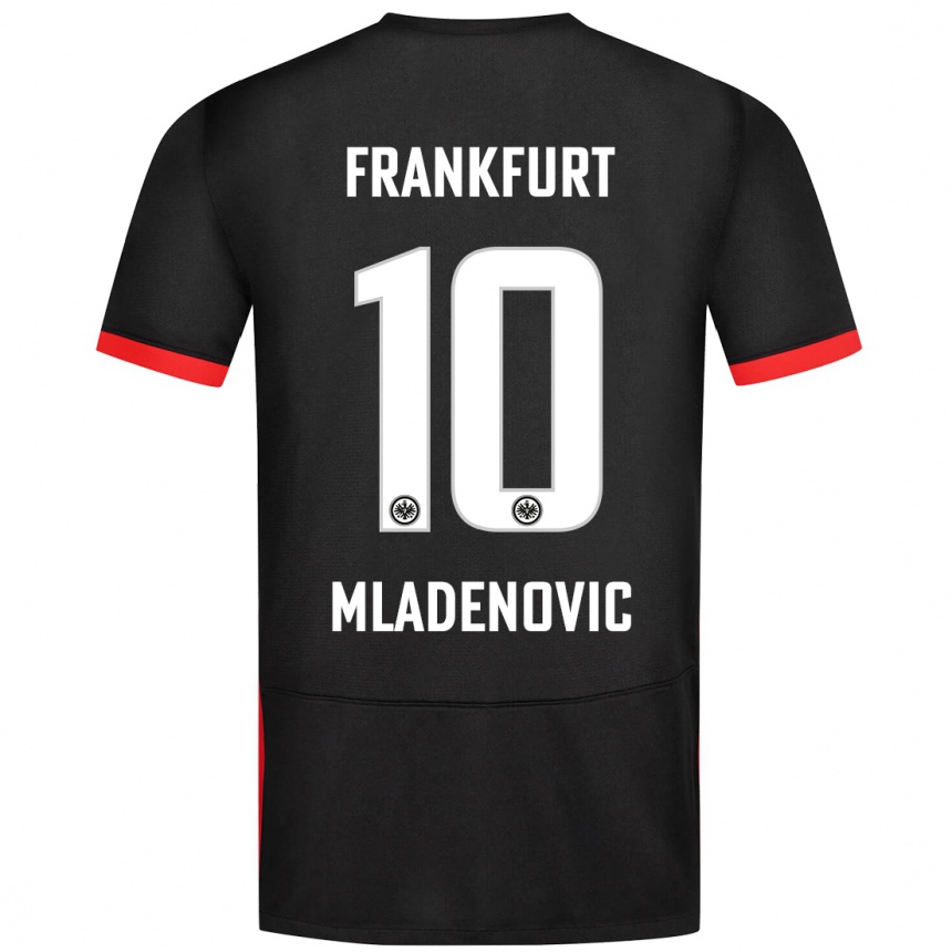 Homme Football Maillot Marko Mladenovic #10 Noir Tenues Extérieur 2024/25