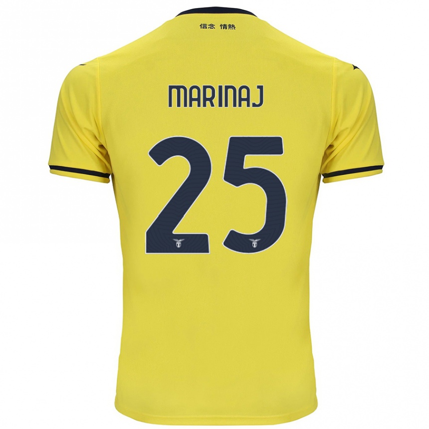 Homme Football Maillot Kledi Marinaj #25 Jaune Tenues Extérieur 2024/25