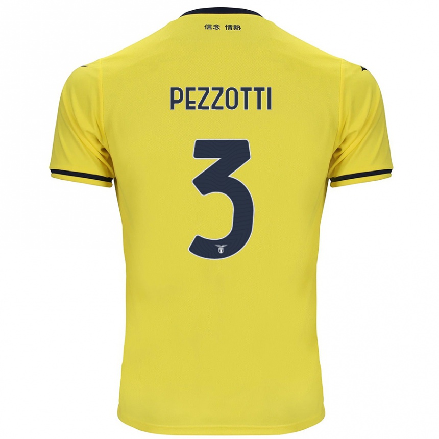 Homme Football Maillot Arianna Pezzotti #3 Jaune Tenues Extérieur 2024/25