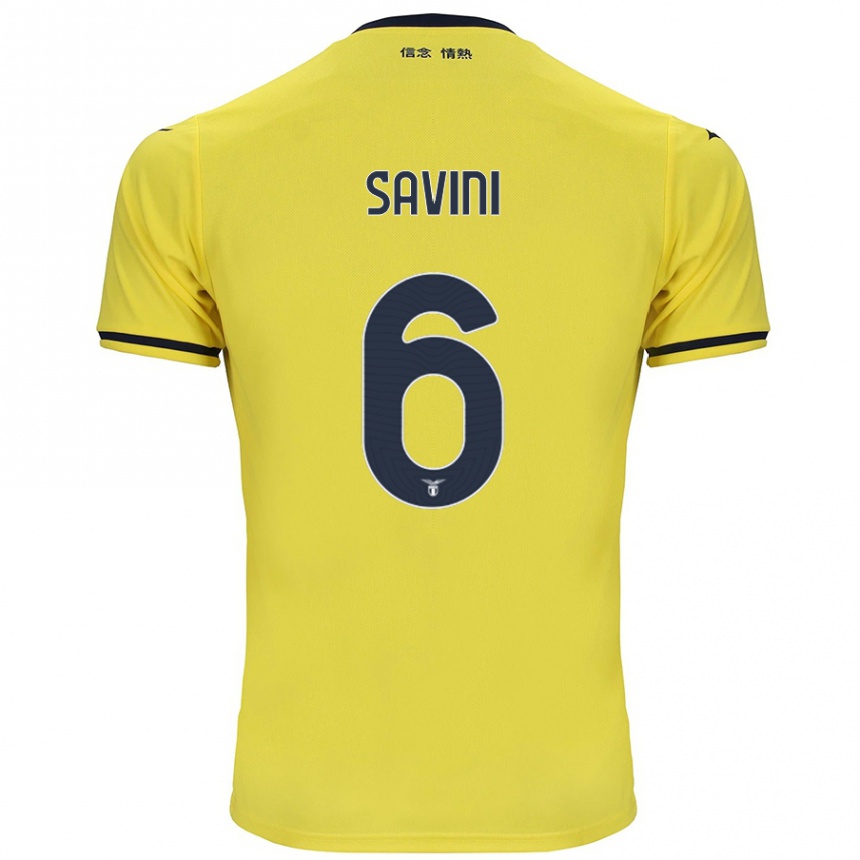 Homme Football Maillot Federica Savini #6 Jaune Tenues Extérieur 2024/25