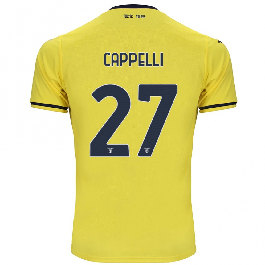 Homme Football Maillot Tommaso Cappelli #27 Jaune Tenues Extérieur 2024/25