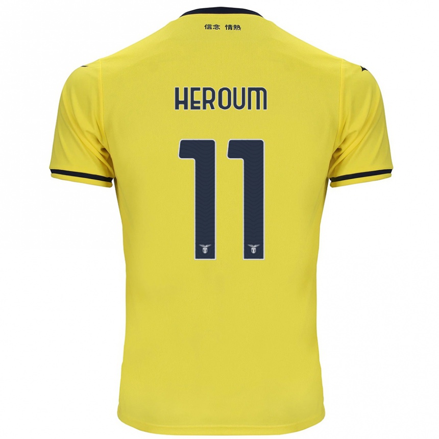 Homme Football Maillot Nora Heroum #11 Jaune Tenues Extérieur 2024/25