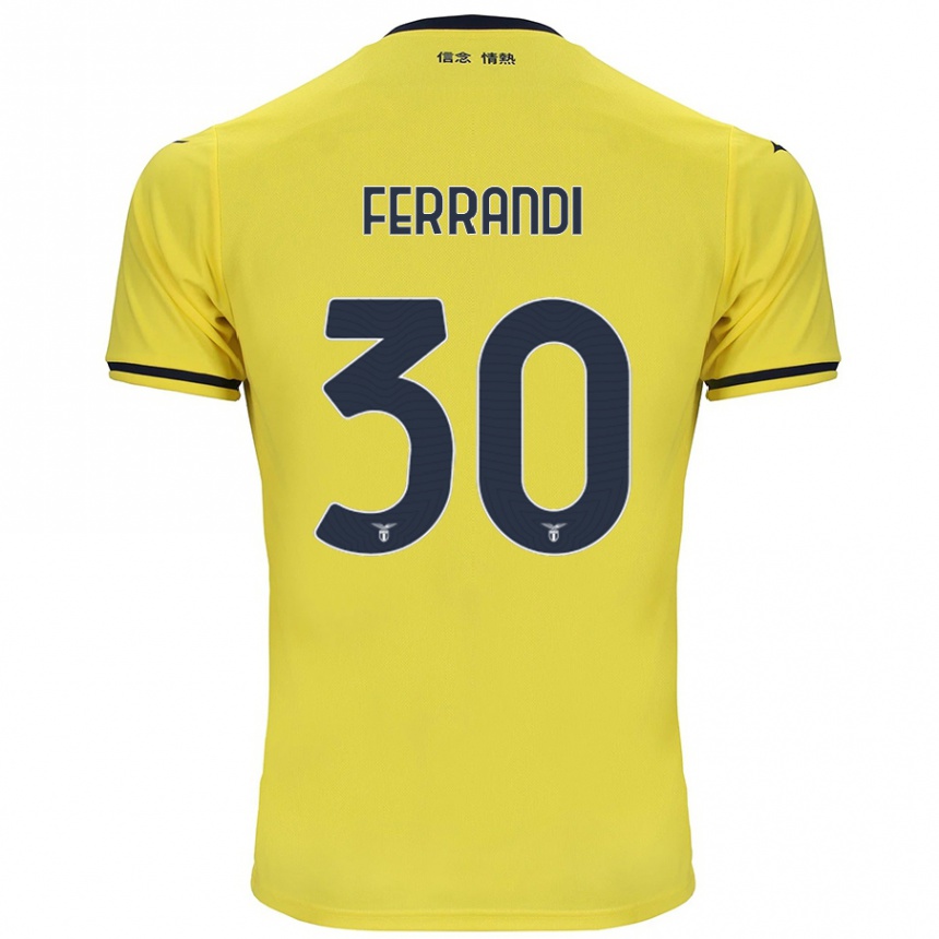 Homme Football Maillot Giulia Ferrandi #30 Jaune Tenues Extérieur 2024/25