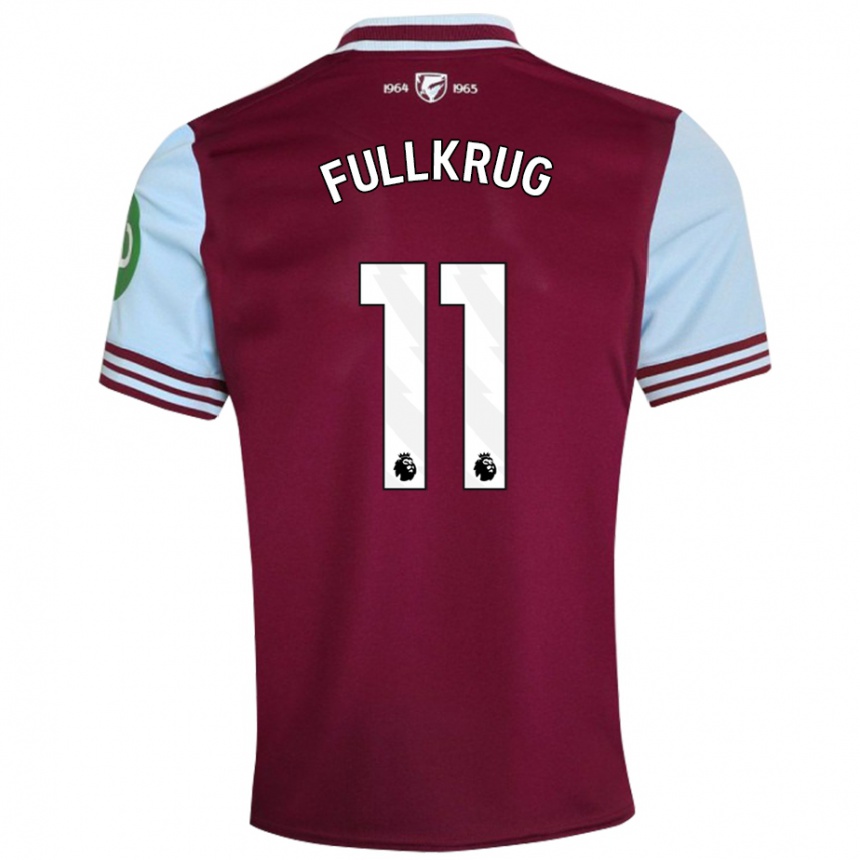 Femme Football Maillot Niclas Füllkrug #11 Rouge Foncé Tenues Domicile 2024/25